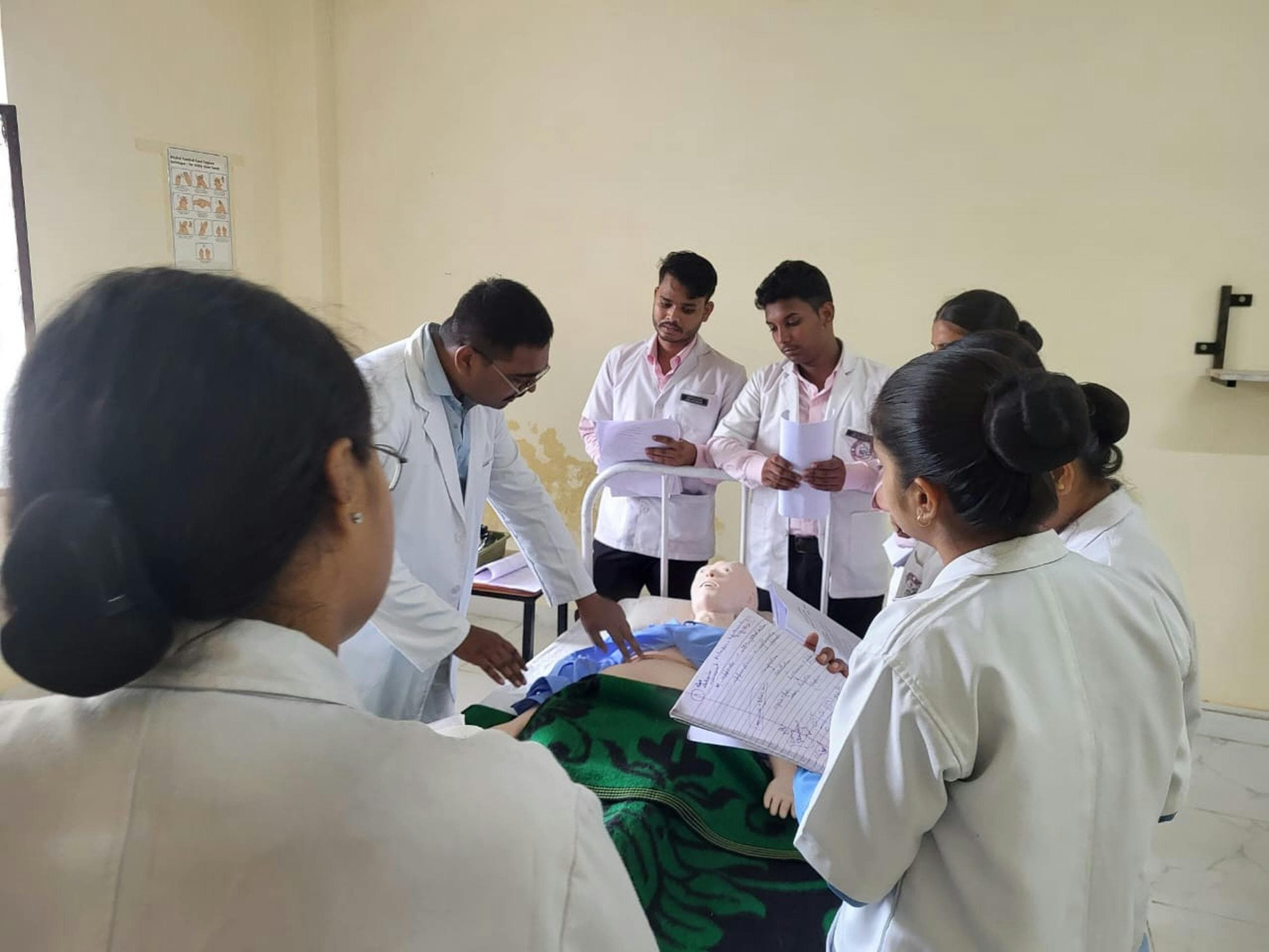 Medical students in practical training
